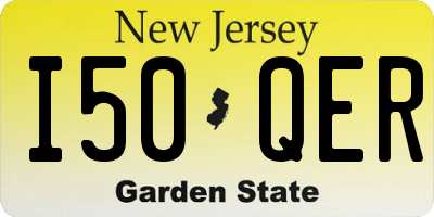NJ license plate I50QER