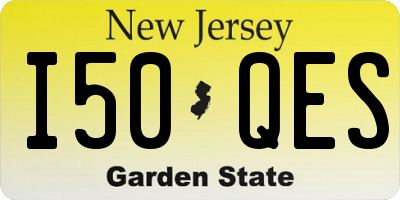 NJ license plate I50QES