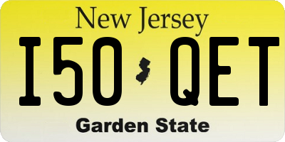 NJ license plate I50QET