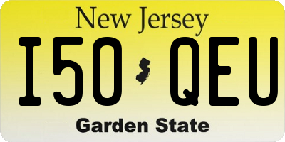 NJ license plate I50QEU