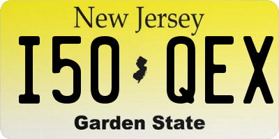 NJ license plate I50QEX
