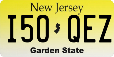 NJ license plate I50QEZ