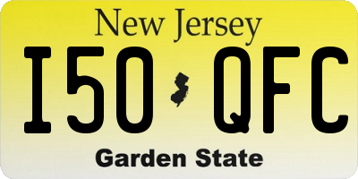 NJ license plate I50QFC