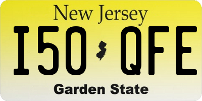 NJ license plate I50QFE