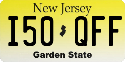 NJ license plate I50QFF
