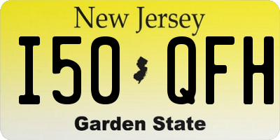 NJ license plate I50QFH