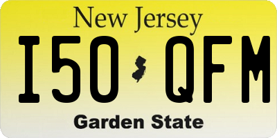 NJ license plate I50QFM