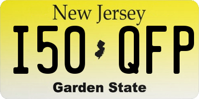 NJ license plate I50QFP