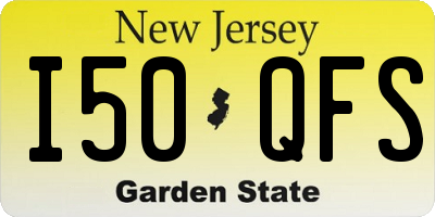 NJ license plate I50QFS