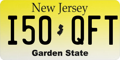 NJ license plate I50QFT