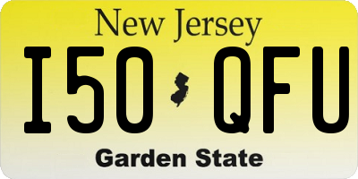 NJ license plate I50QFU