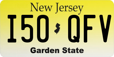 NJ license plate I50QFV