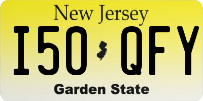 NJ license plate I50QFY