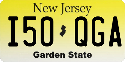 NJ license plate I50QGA