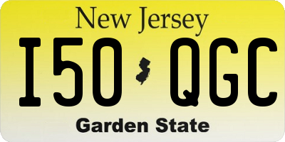 NJ license plate I50QGC