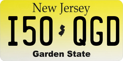 NJ license plate I50QGD