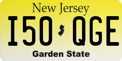 NJ license plate I50QGE