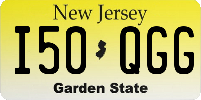NJ license plate I50QGG
