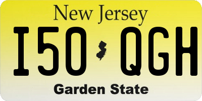 NJ license plate I50QGH
