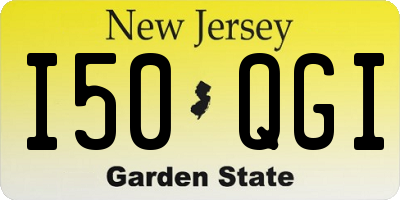 NJ license plate I50QGI