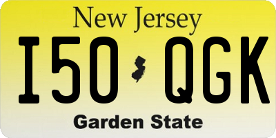 NJ license plate I50QGK
