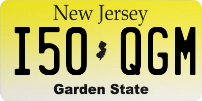NJ license plate I50QGM