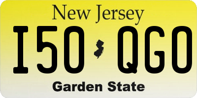 NJ license plate I50QGO
