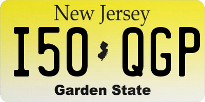 NJ license plate I50QGP