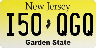 NJ license plate I50QGQ