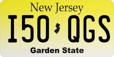 NJ license plate I50QGS