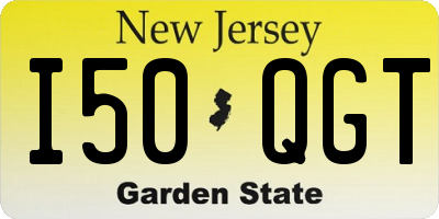 NJ license plate I50QGT