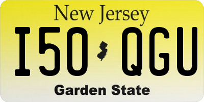 NJ license plate I50QGU