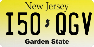 NJ license plate I50QGV