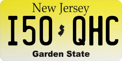 NJ license plate I50QHC