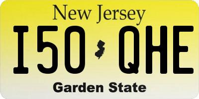 NJ license plate I50QHE