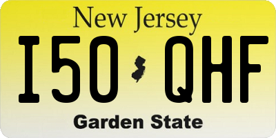 NJ license plate I50QHF