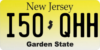 NJ license plate I50QHH