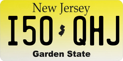 NJ license plate I50QHJ