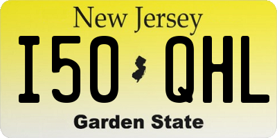 NJ license plate I50QHL