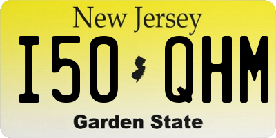 NJ license plate I50QHM