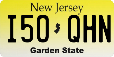 NJ license plate I50QHN