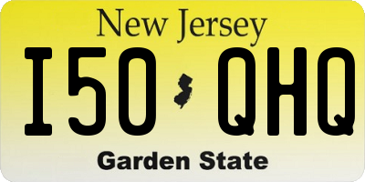 NJ license plate I50QHQ