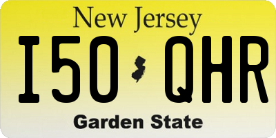 NJ license plate I50QHR