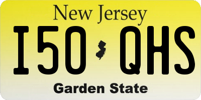 NJ license plate I50QHS