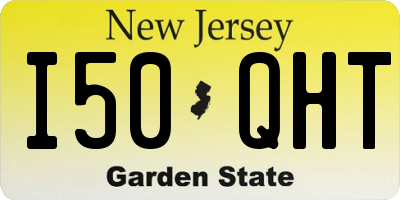 NJ license plate I50QHT