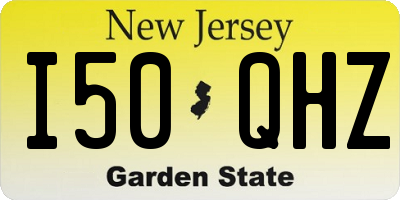 NJ license plate I50QHZ