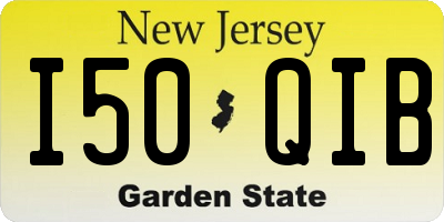 NJ license plate I50QIB