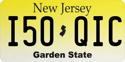 NJ license plate I50QIC