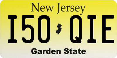 NJ license plate I50QIE
