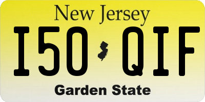 NJ license plate I50QIF